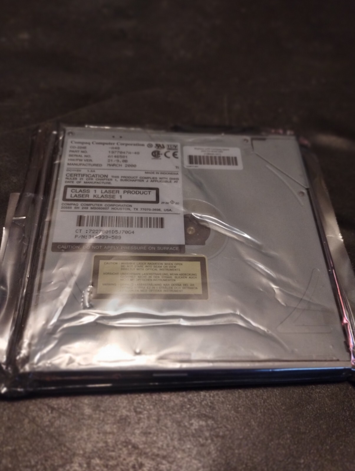CD-224E-A48 1977047A-48 314933-589 TEAC COMPAQ HEWLETT PACKARD HP CDROM DRIVE SL