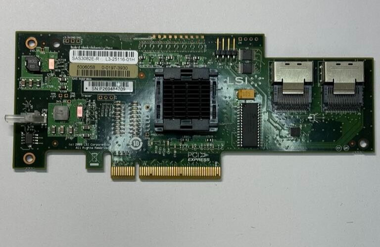 LSI SAS3082E-R L3-25116-01H IBM 44E8690 SAS RAID Controller