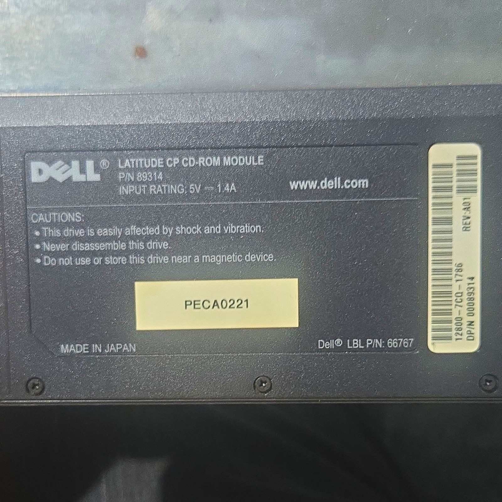 Dell Latitude CP CD-ROM Module Internal Laptop Drive Black MPN 89314