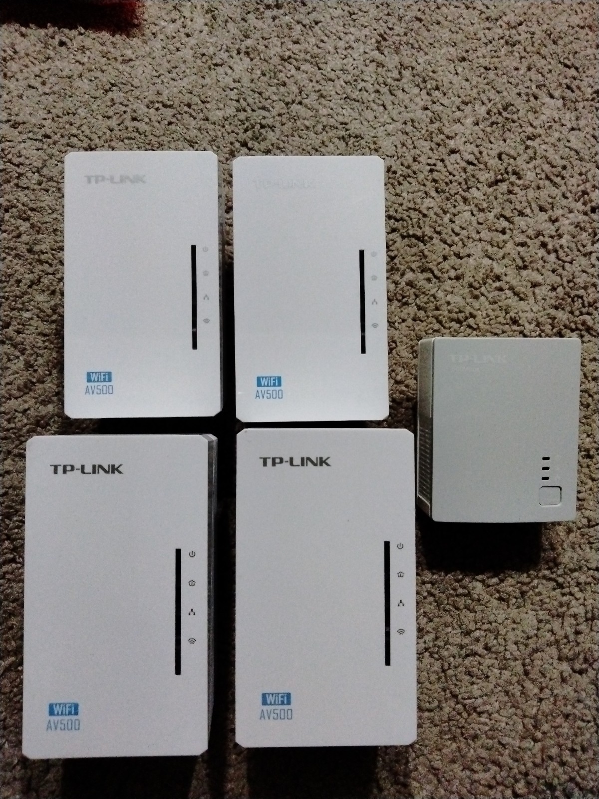 4x TP-Link AV500 WiFi Range Extender TL-WPA4220 w/ Powerline TL-PA4010