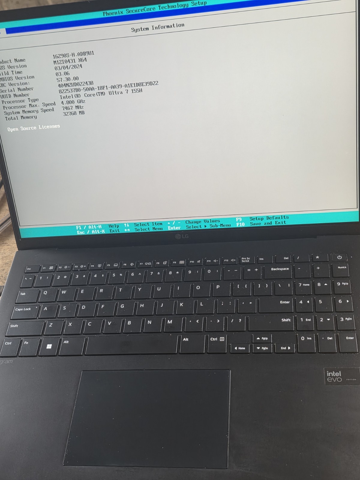 2024 LG gram 16" Laptop Intel Core Ultra 7 NVME 32GB Touch 2x1tb  16z90s Nice