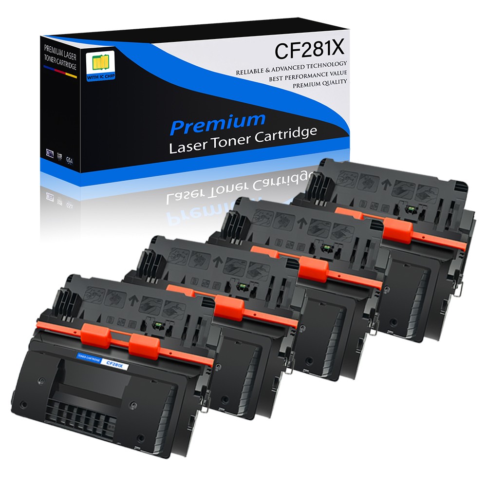 4 PK Black Toner Cartridge CF281X For HP LaserJet Enterprise MFP M630dn M630f
