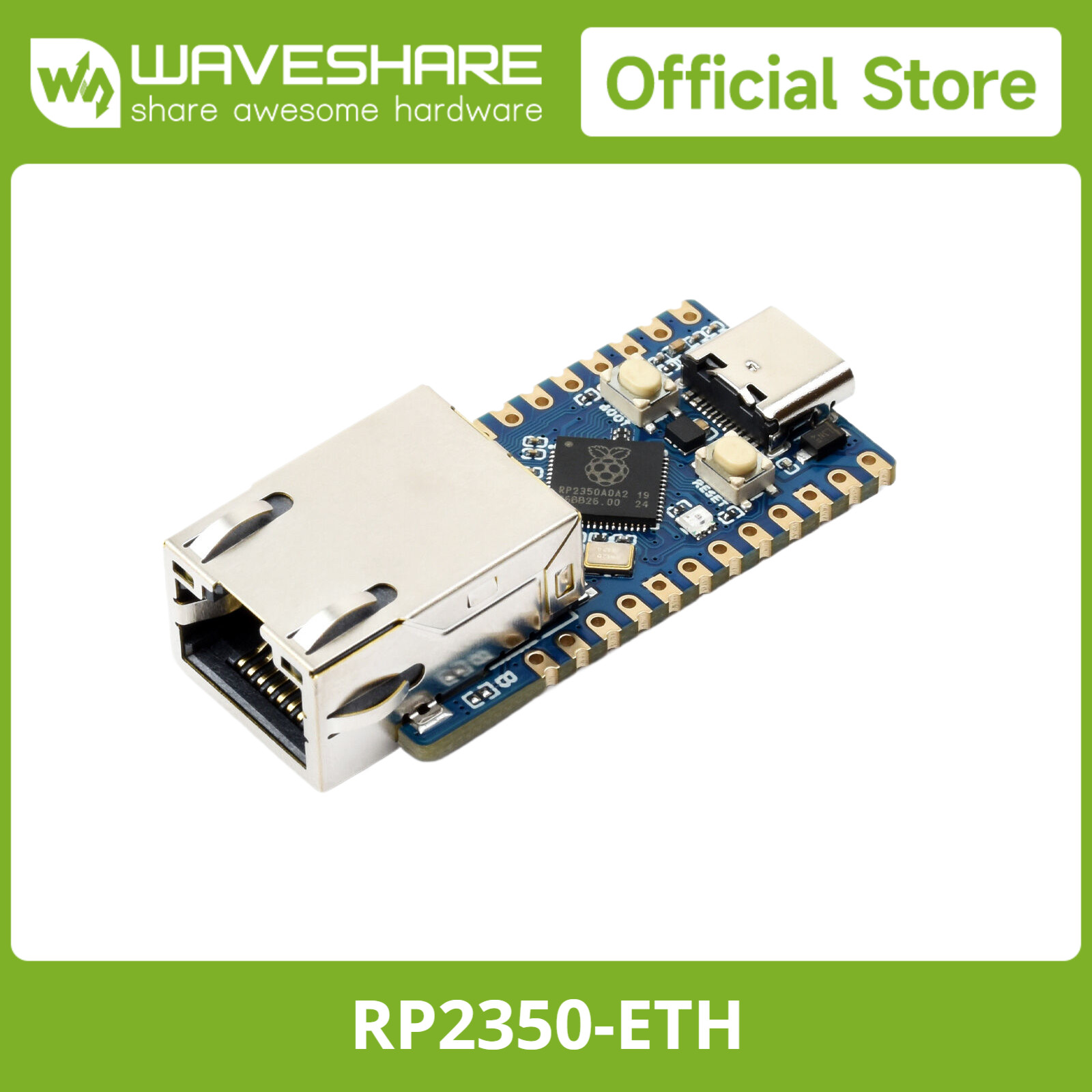 Waveshare RP2350-ETH Mini Development Board RP2350 Ethernet Port Module Dualcore