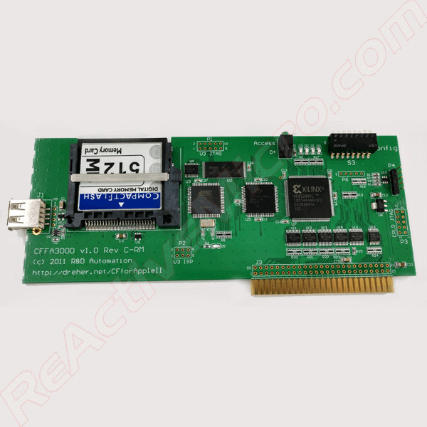 CFFA3000 v1.0 Rev C-RM HDD Apple II Plus, IIe, IIgs, built by ReActiveMicro.com