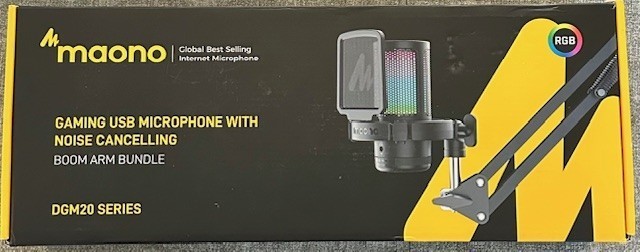 Maono Black Gaming USB Microphone With Noise Cancelling DGM20 Series