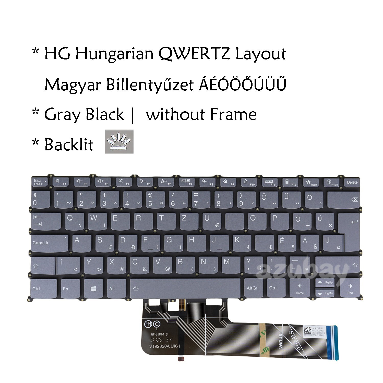 Hungarian Laptop Keyboard For Lenovo IdeaPad 1-14IGL7 1-14IJL7 14s-IAU7 Backlit