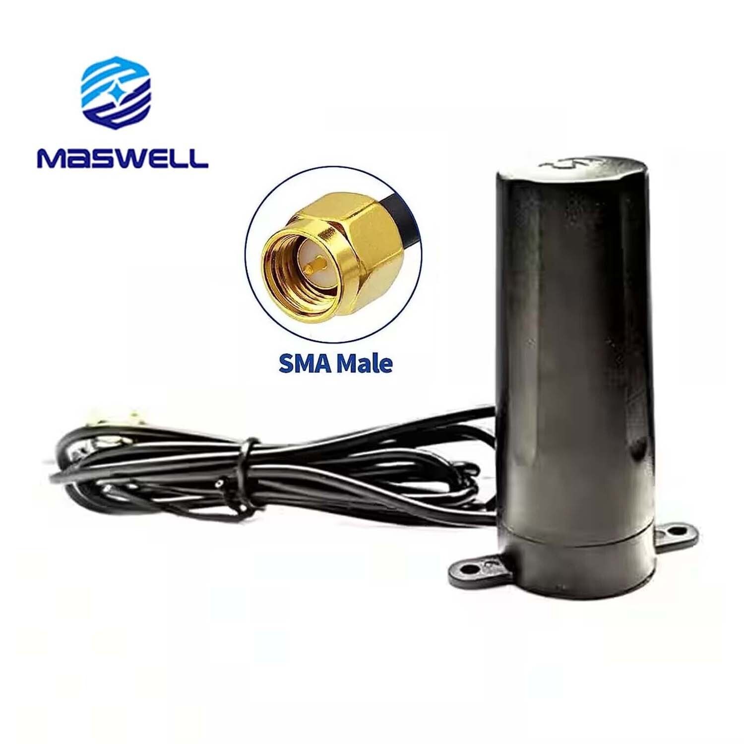 SISO 3G/4G+/5G LTE External Antenna WiFi 6 Bluetooth M2M IoT Aerial SMA-Male