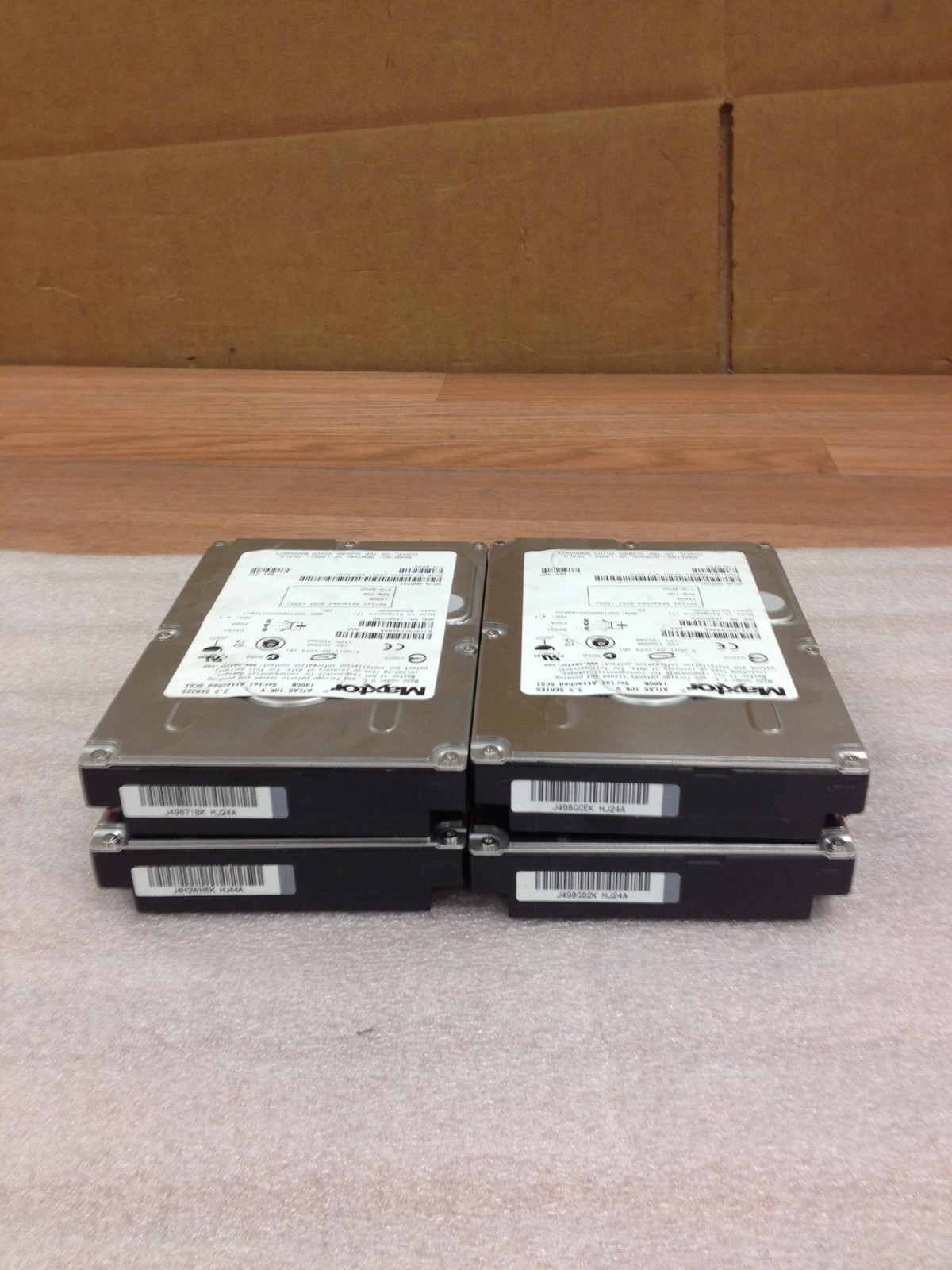 Lot of 24 Maxtor Atlas 10K V 146GB SAS 3.5in 10K RPM Server Hard Drives Tested