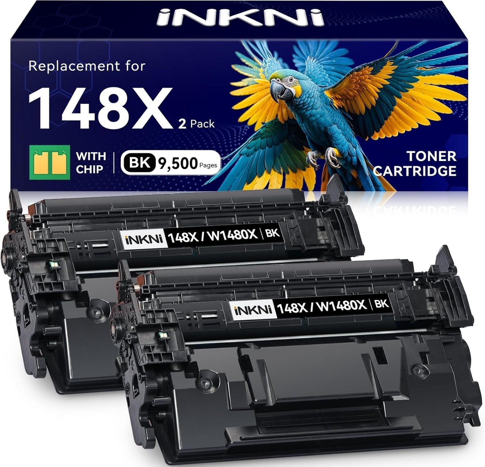 148X 148A Toner Cartridge 2-Pack High Yield With Chip for HP 4001 4101 Black