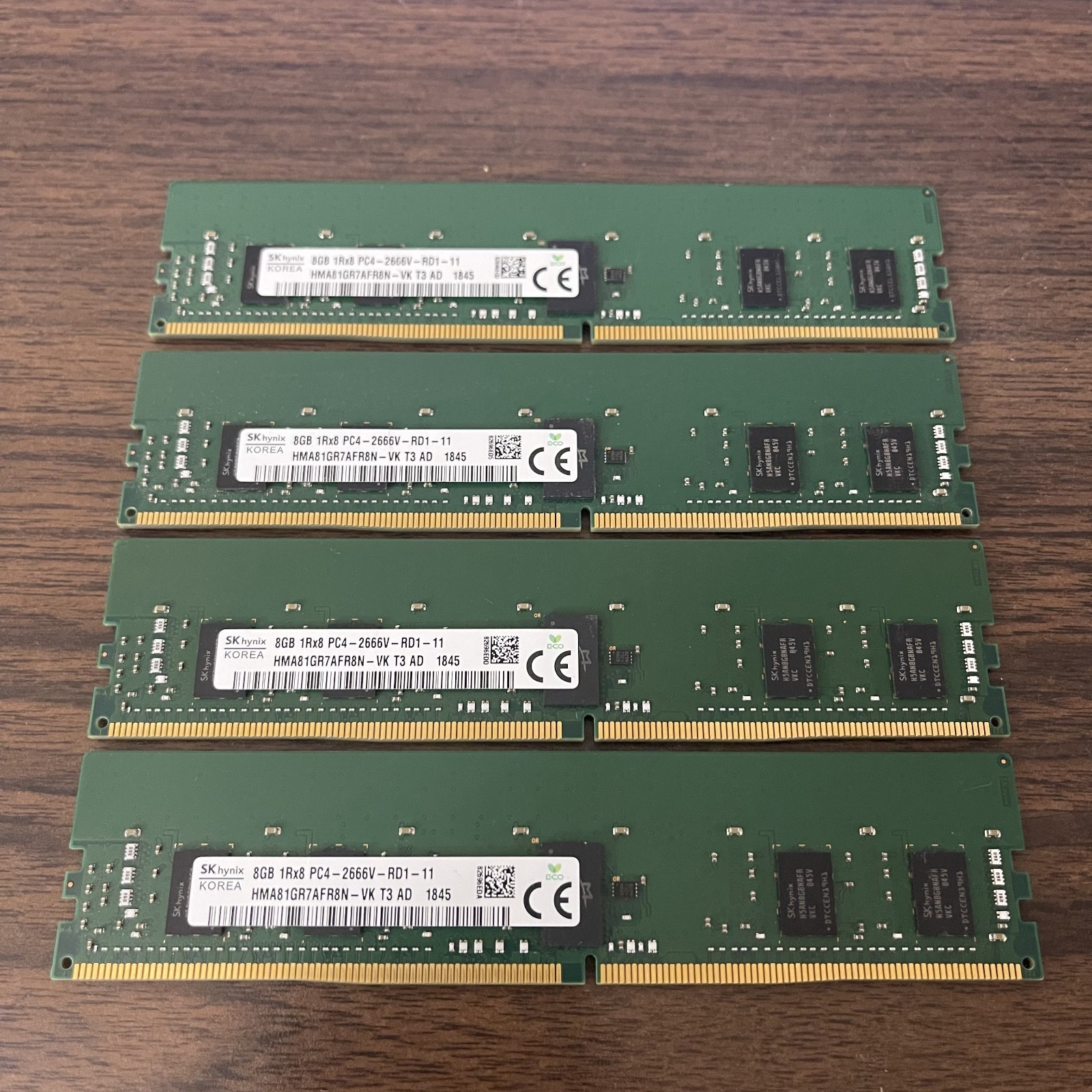 SK hynix 32GB (4x8GB) DDR4 PC4-2666V ECC DIMM 288-Pin RAM HMA81GR7AFR8N-VK 🔥