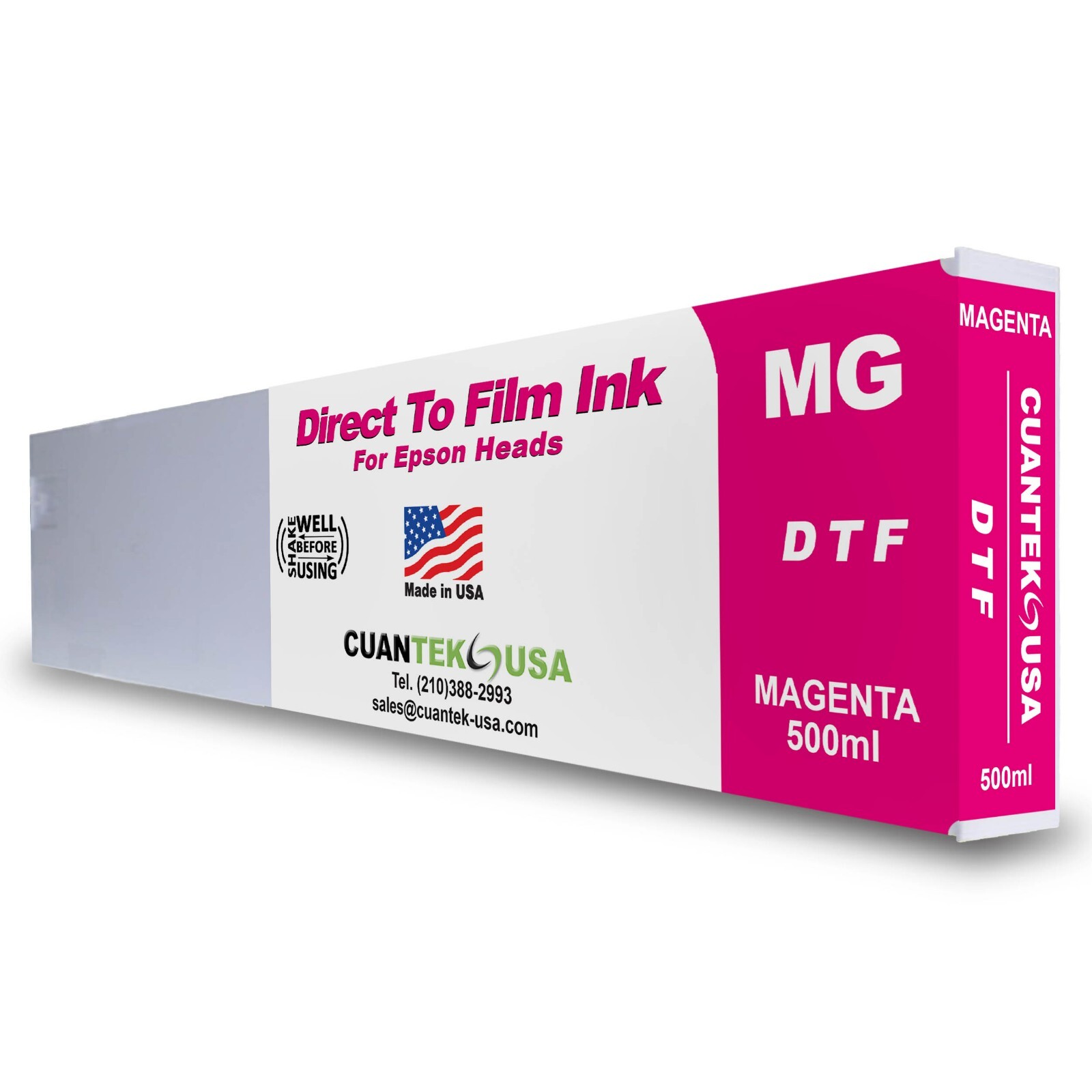 DTF MAGENTA Ink 500ml Cartridge for VJ-628D, XPJ-1682D Direct To Film MADE IN US