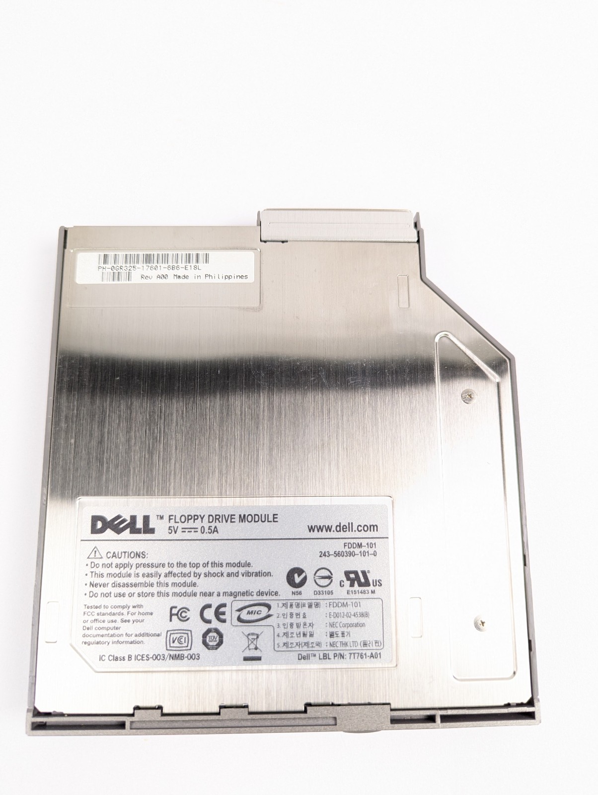 Dell Latitude D-Series Laptop Floppy Disk Drive Module FDDM-101 7T761-A01