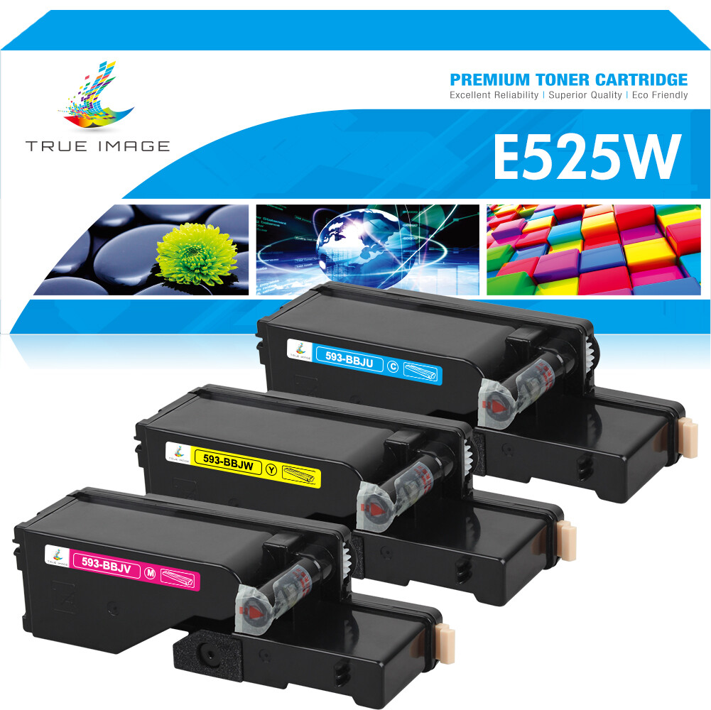Color 593-BBJX Toner Cartridge Compatible With Dell E525W 593-BBJU 593-BBJV lot