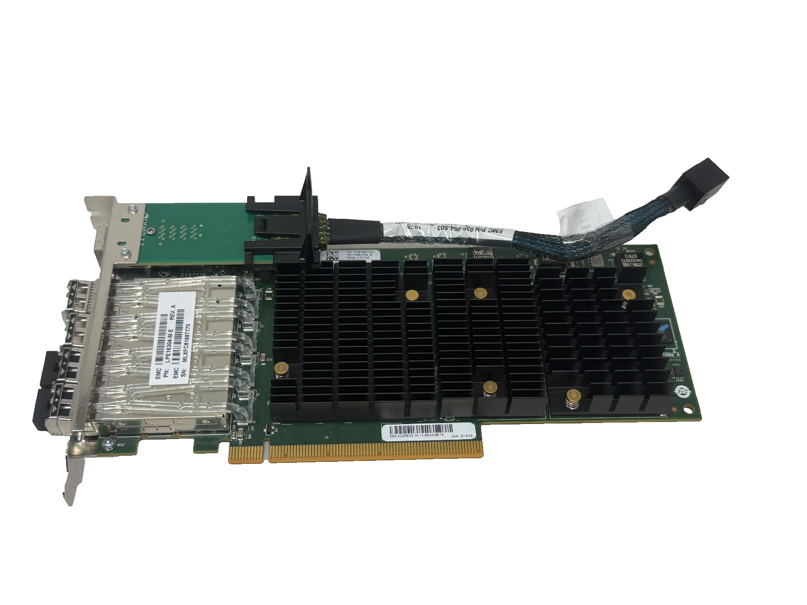 EMULEX EMC  LPE16304-M-E  16GB / 10GB Ethernet SFP+ Quad Port W/ HD MiniSAS Port