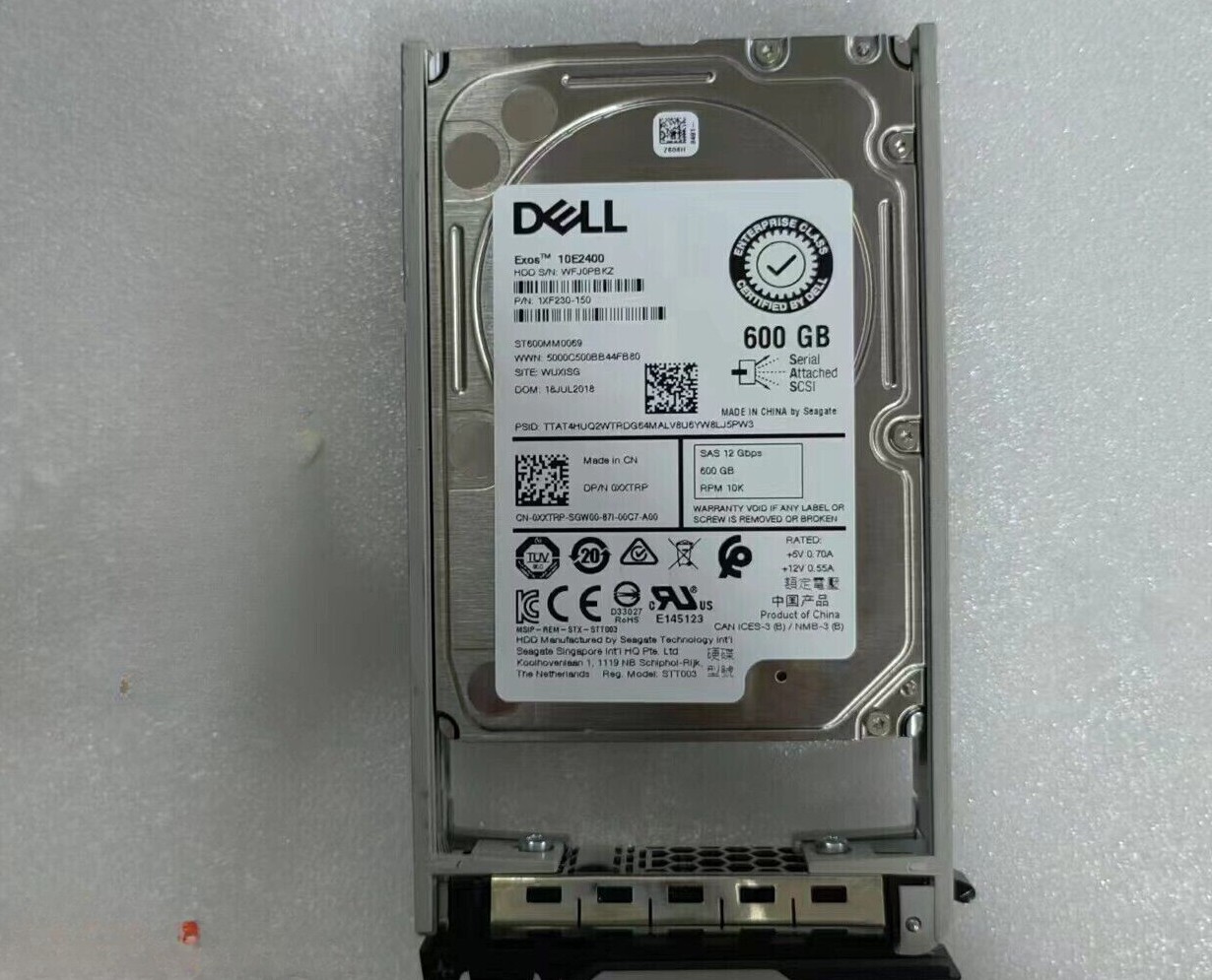 XXTRP 0XXTRP Compatible Dell 600GB 10000RPM 12Gbps SFF 2.5" ST600MM0069 SAS HDD