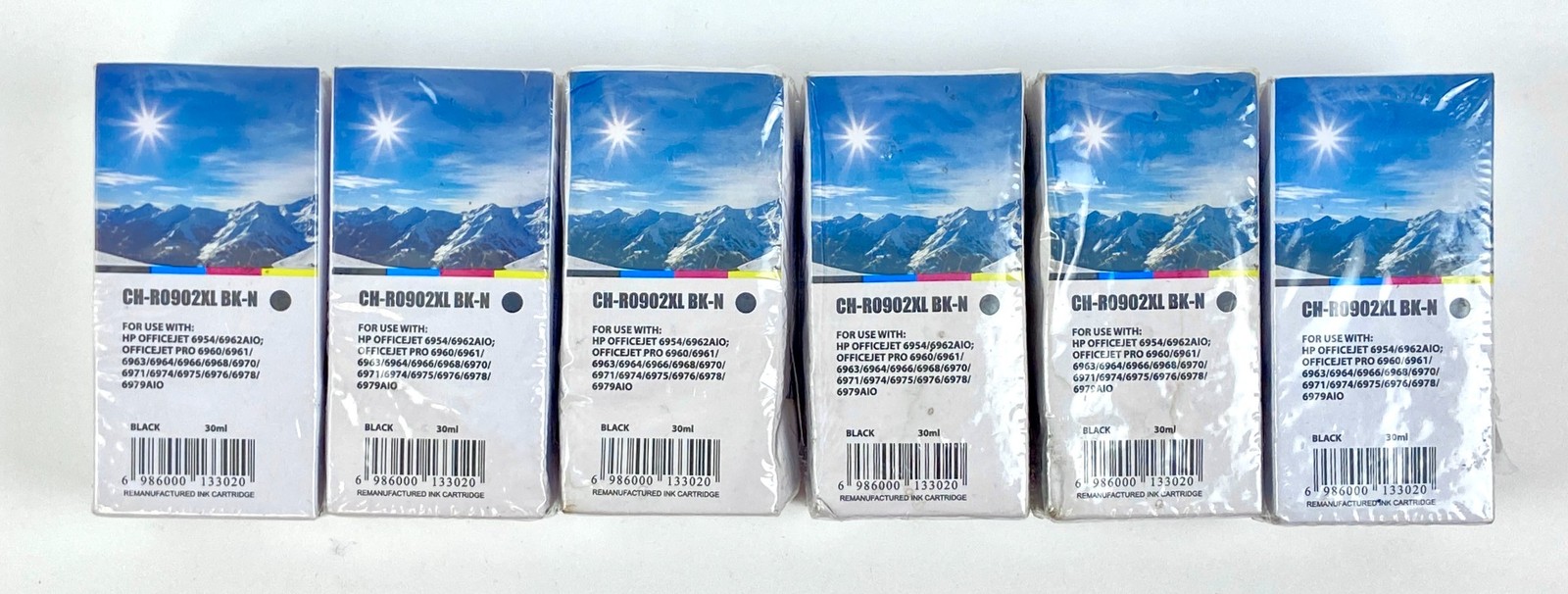 902XL Black Ink Cartridge for HP OfficeJet Pro 6960 6970 6978 30ml 6pk