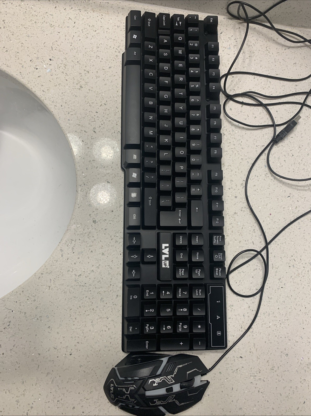 Key Board and Mouse LVL UP LED Gaming Keyboard
