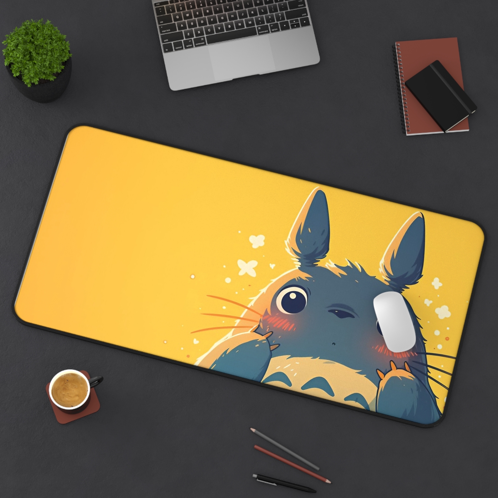 Whimsical Studio Ghibli Totoro Desk Mat | Cute Office Accessory | Gamer Desk Pad
