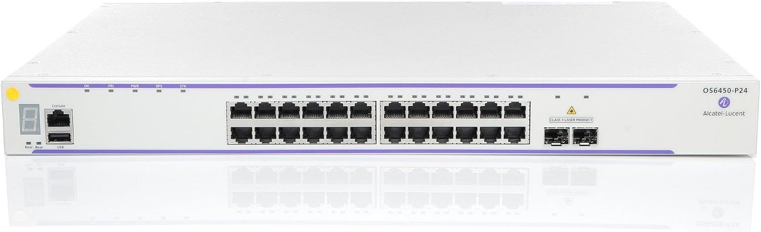 Alcatel-Lucent OmniSwitch OS6450-P24 PoE+ 24-Port Gigabit Managed Switch