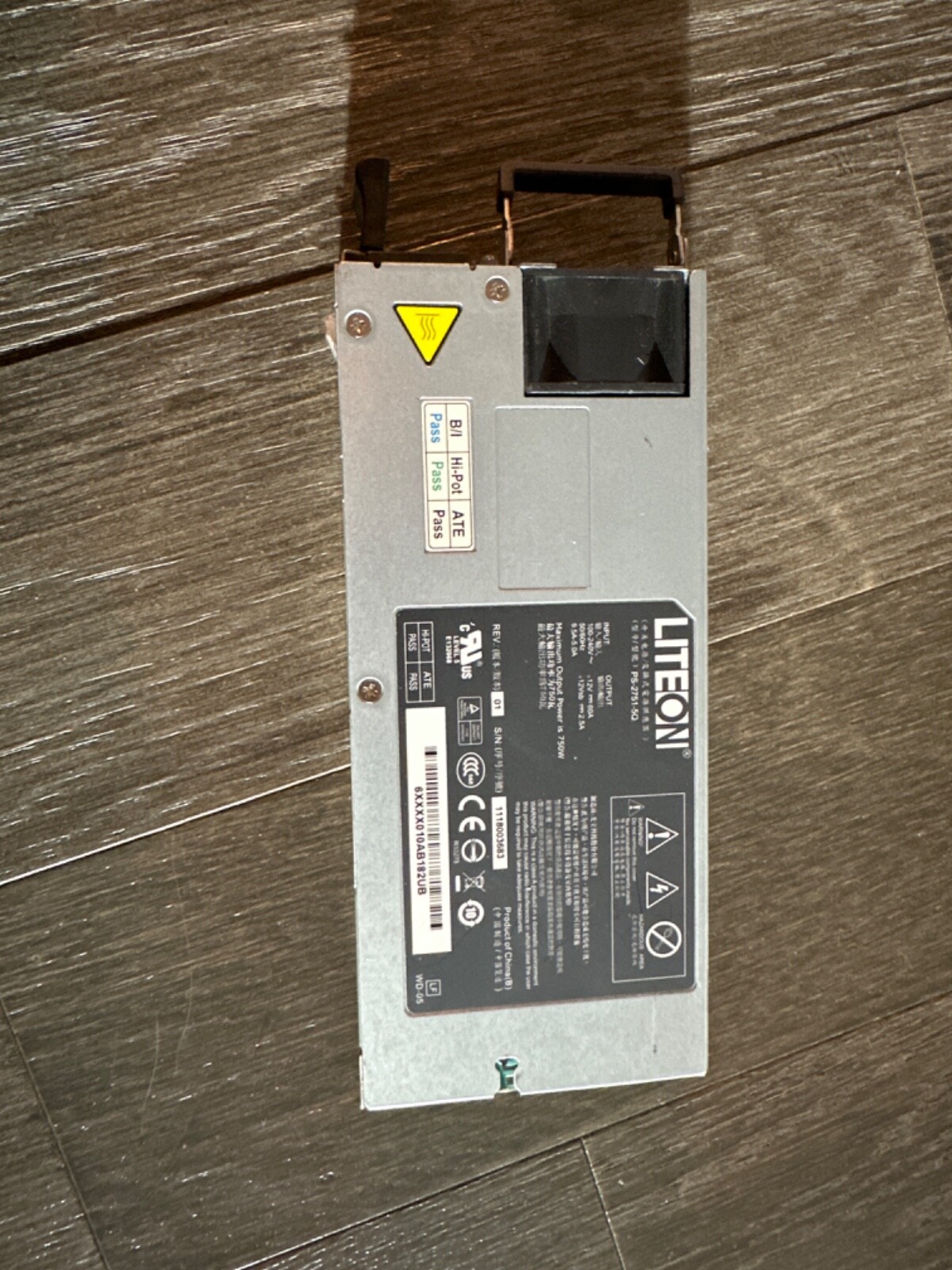 Liteon PS-2751-5Q 750W Power Supply 100-240V -  Dell PowerEdge 2100