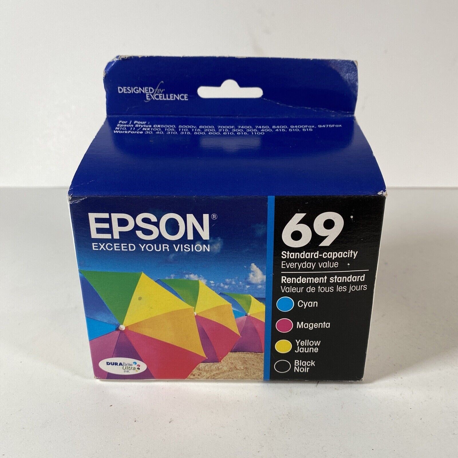 SET of 4 Genuine Factory Sealed Epson 69 Ink Cartridges 2017-2020