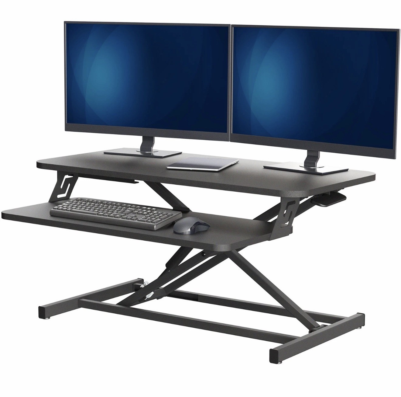 VIVO Black Height Adjustable 32" Standing Desk Monitor Riser LIMITED BRAND NEW 