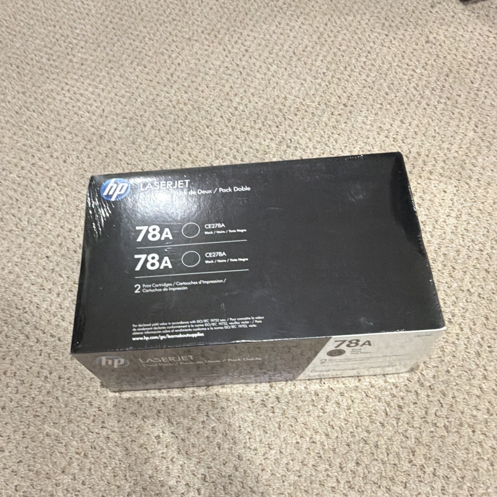 Genuine HP 78A CE278A Black LaserJet Toner Cartridge Dual Pack 2-Pack NEW SEALED