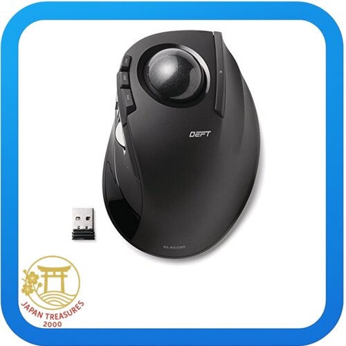 ELECOM DEFT Trackball Mouse  2.4GHz Wireless  Finger Control  8-Button Function