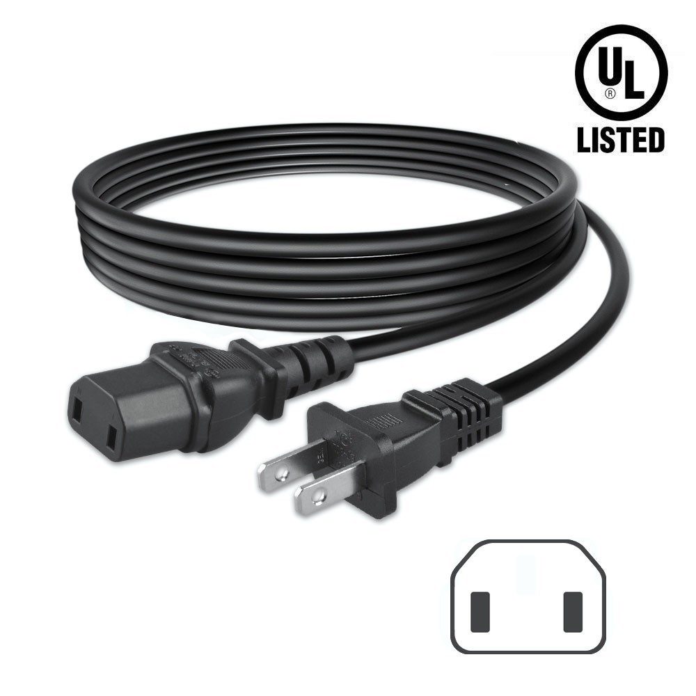 2-Prong AC in Power Cord For Definitive Technology SoloCinema XTR