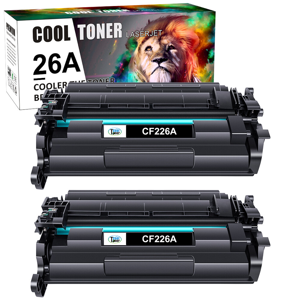 2 PK Black CF226A Toner Cartridges fits HP 26A LaserJet Pro M402dn M426fdw Toner