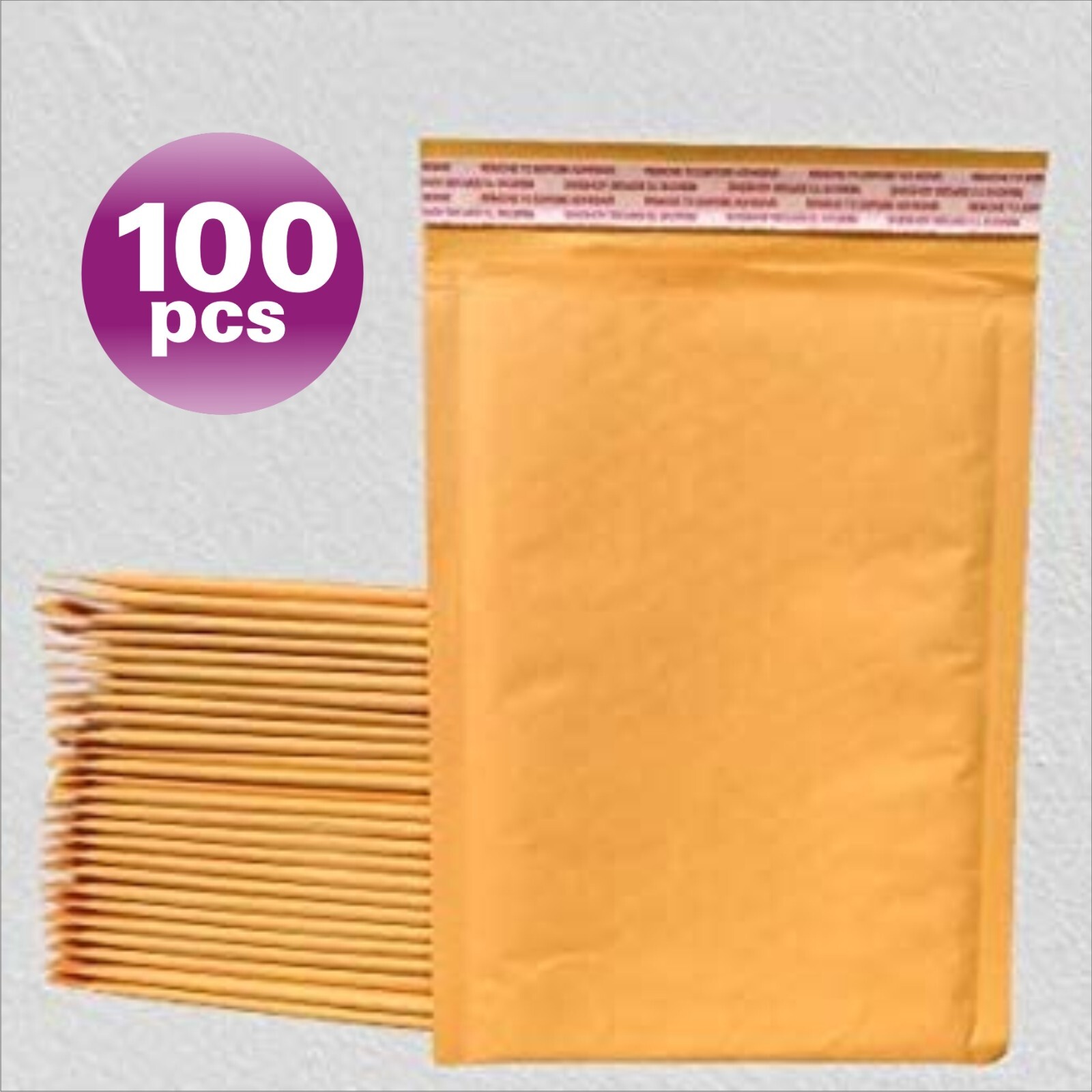 PolycyberUSA  100pcs #3 Kraft Bubble Envelopes Mailers  (Inner 8.5x13.5)
