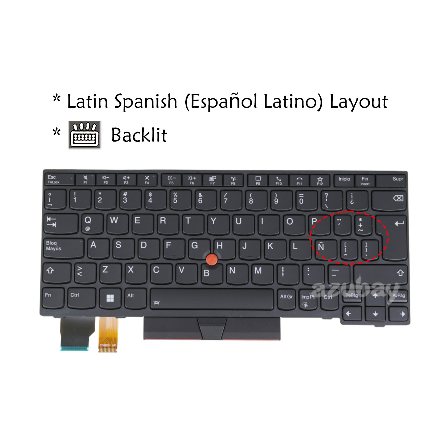 Teclado LA Español for Lenovo ThinkPad L13 (Yoga) Gen 2, 20VH 20VJ 21AB Backlit
