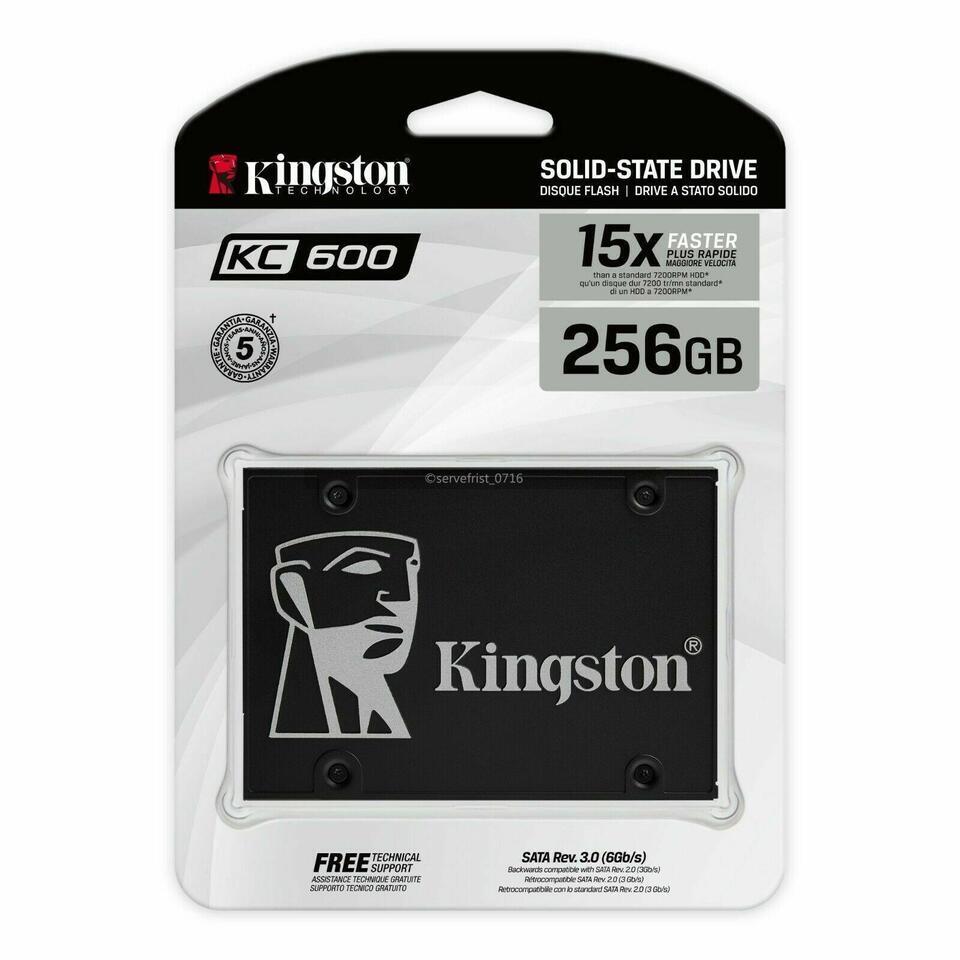 Kingston KC600 2.5in SATA III Internal SSD 1/2TB 256/512GB Solid State Drive Lot