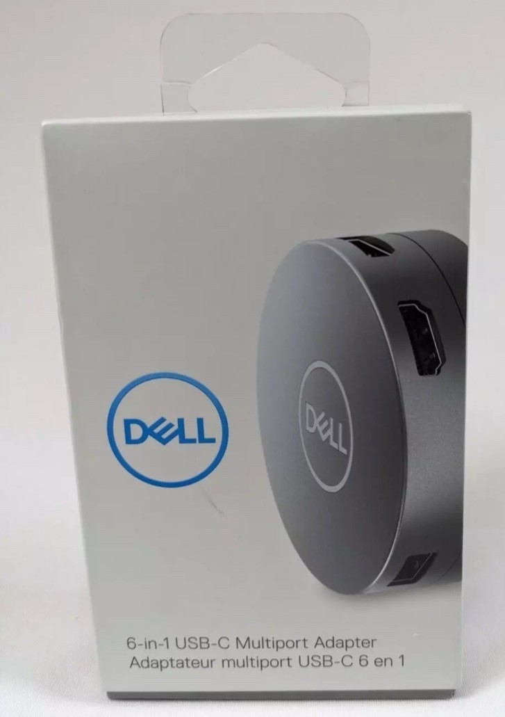 New Dell 6-In-1 USB-C Multiport Adapter DA305 6MC1K