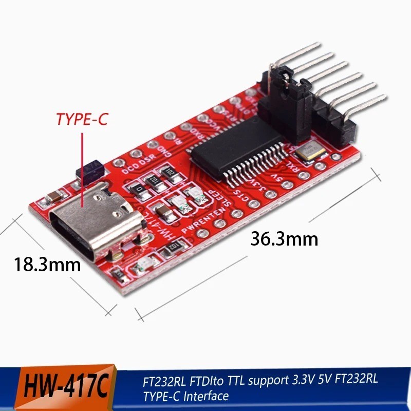 FT232RL USB to TTL Serial Adapter Module 3.3V/5.5V