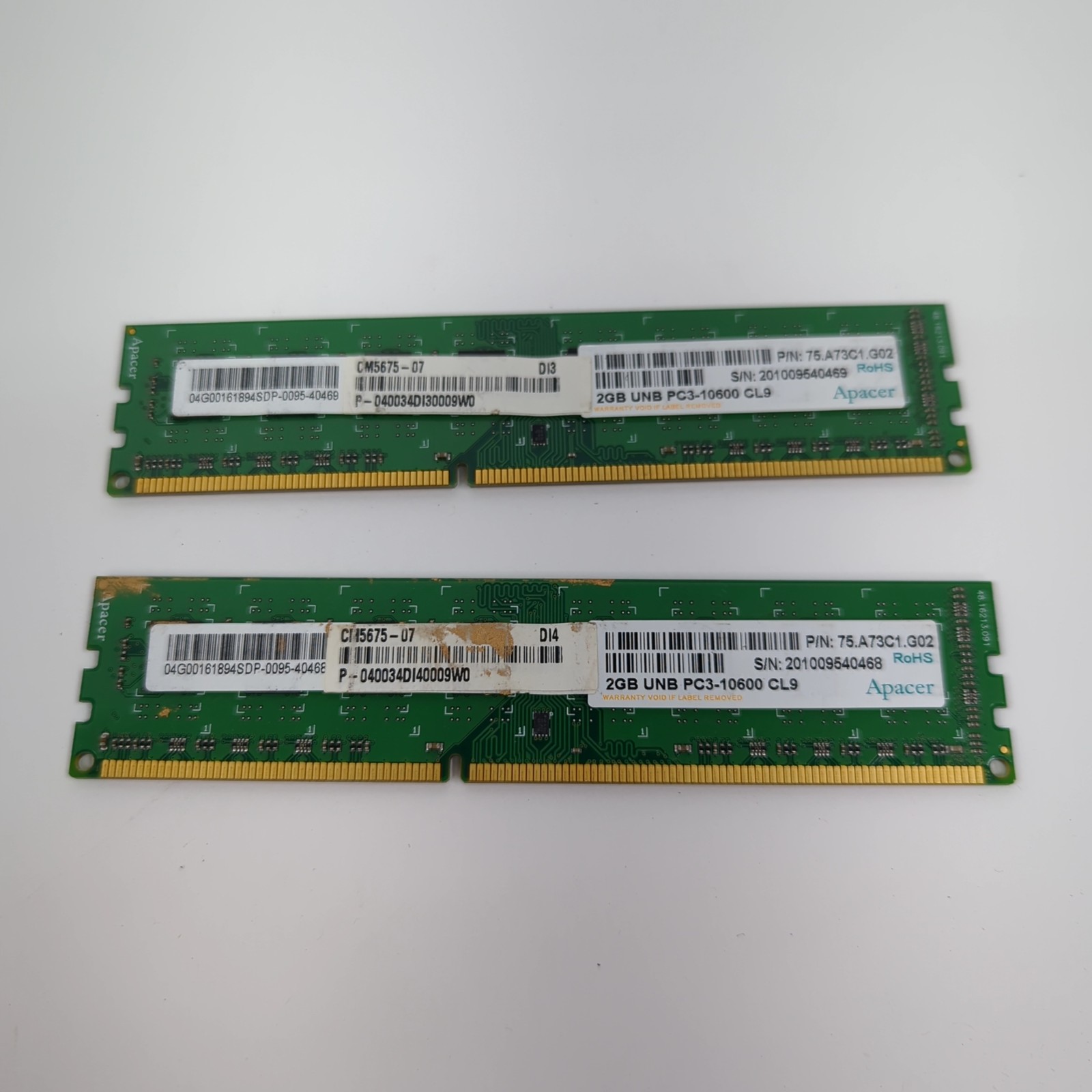 4GB (2x2GB) DDR3 Desktop RAM Memory Apacer 1333MHz PC3-10600