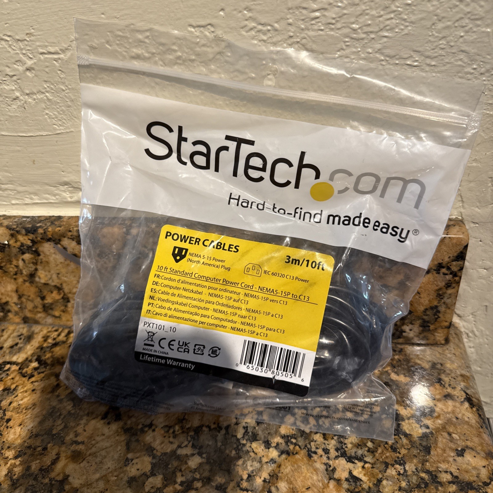 StarTech PXT101_10 Standard Power Cord 10ft