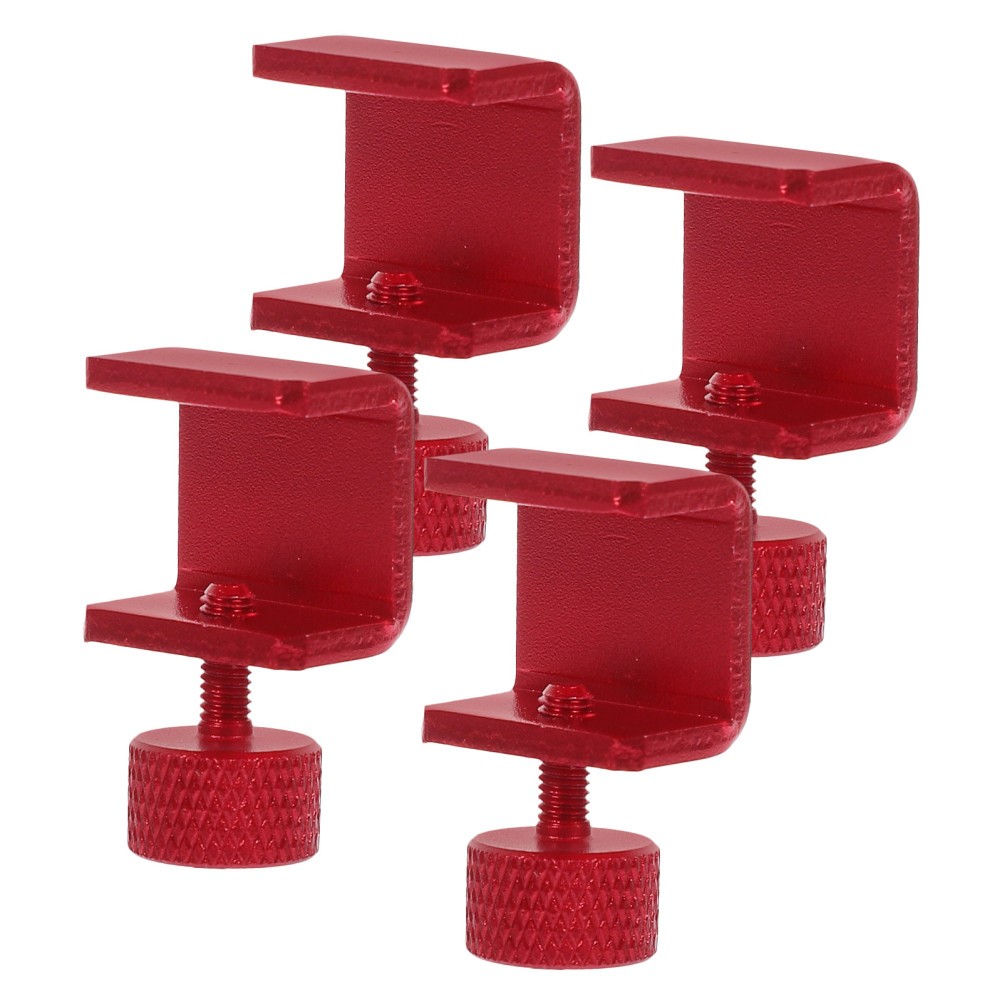 4Pcs Adjustable 3D Printer Bed Clamps Red Aluminum Alloy Durable Clips