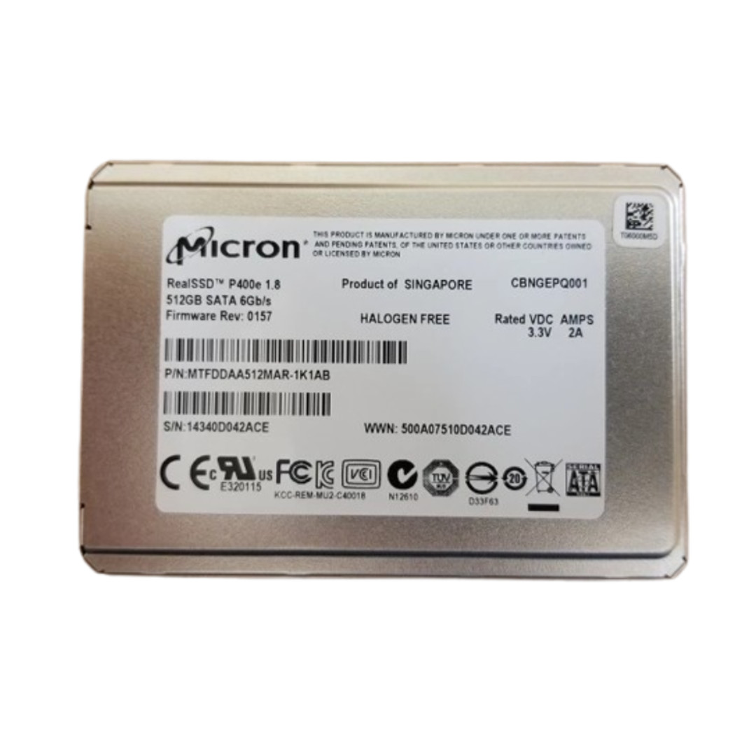 Micron RealSSD P400e 512GB 1.8" SATA 6Gb/s Enterprise SSD MTFDDAA512MAR-1K1AB