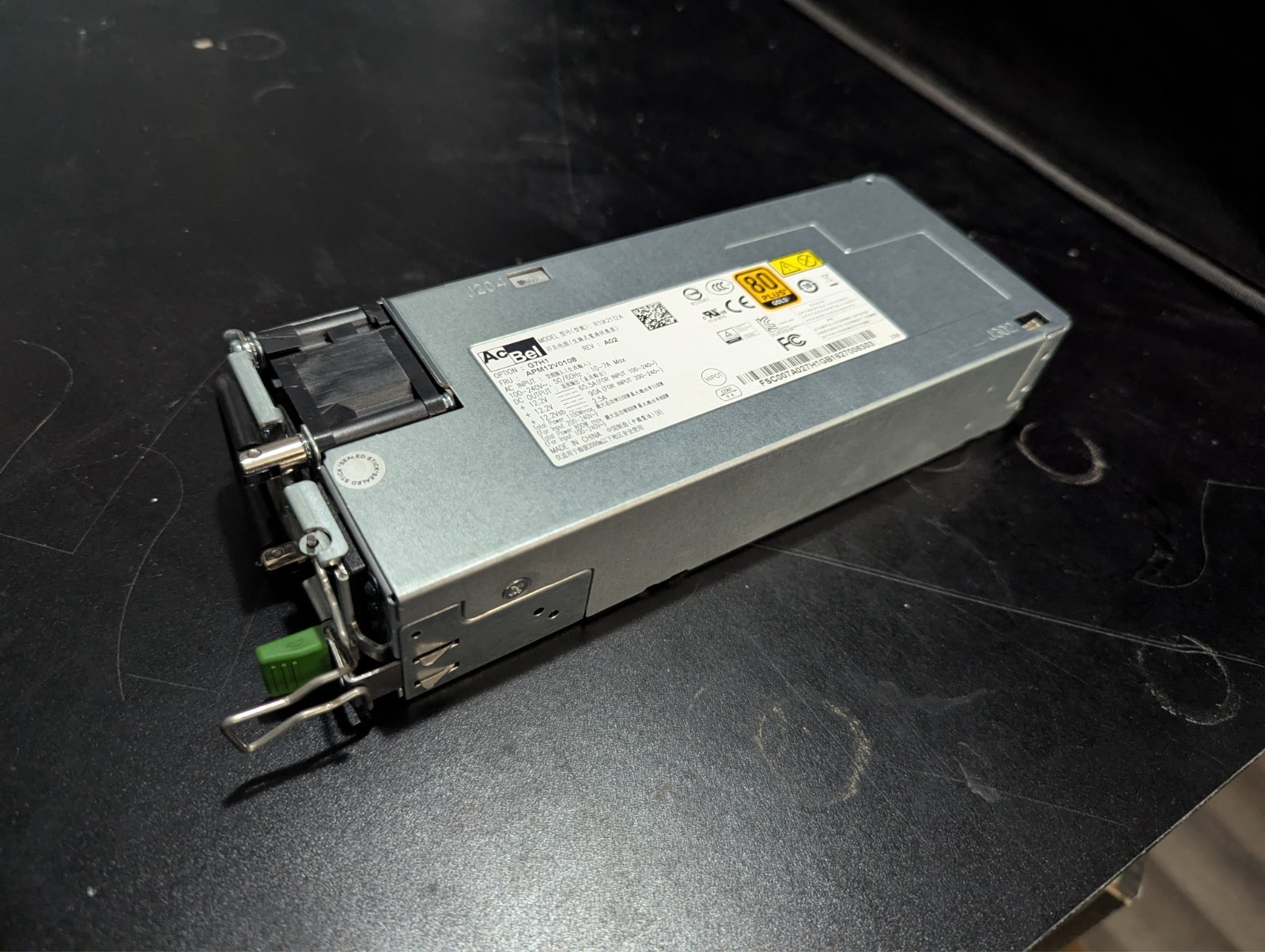 AcBel R1IA2112A 1100W/800W Switching Power Supply FRU P/N: APM12V0108 *WORKS*