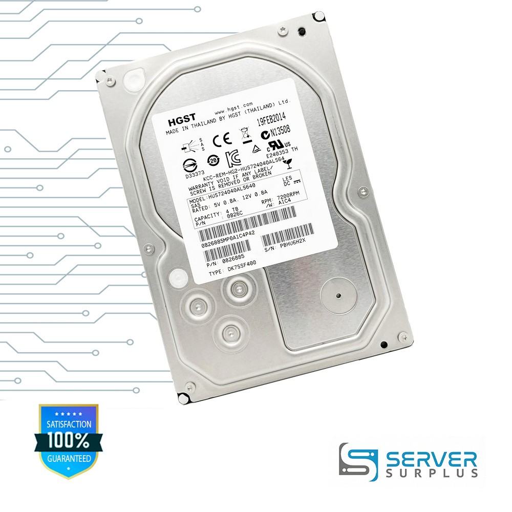 HGST HUS724040ALS640 4TB SAS 7.2K 3.5 in Enterprise HDD | 0B26885