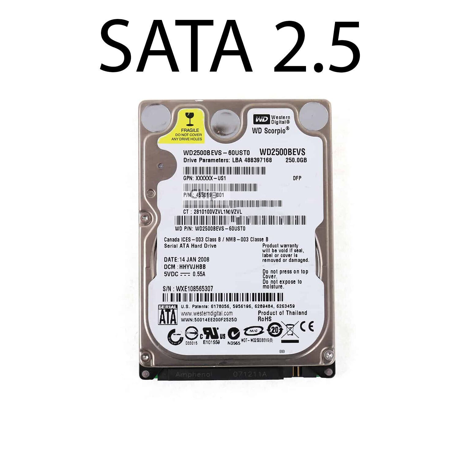 Custom 1TB HDD/SSD 2.5" SATA Hard Drive for Laptop Win10 Pro Installed Legacy 64