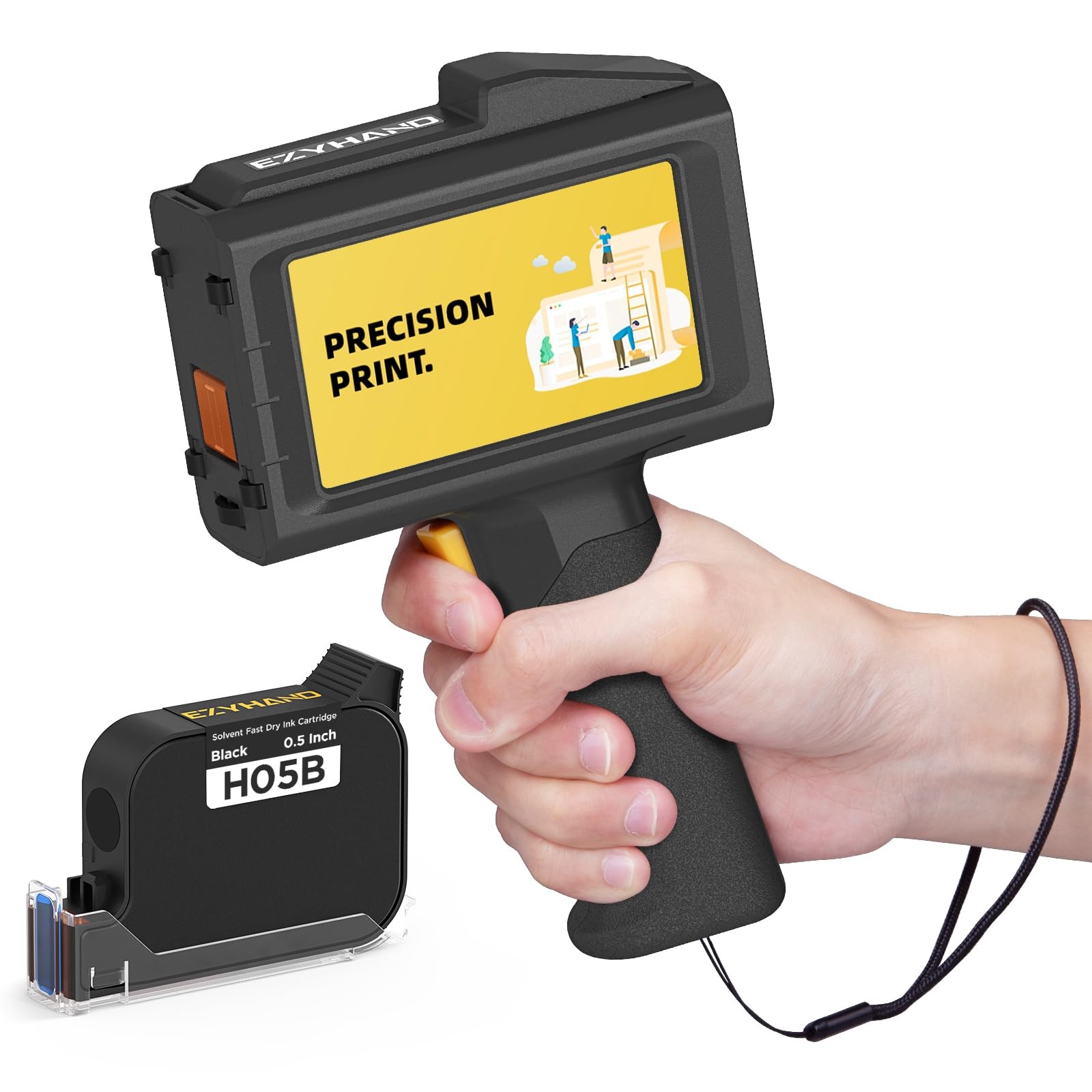 EzyHand Handheld Inkjet Printer 0.5 Inches Print Height Weighs Only 390g for