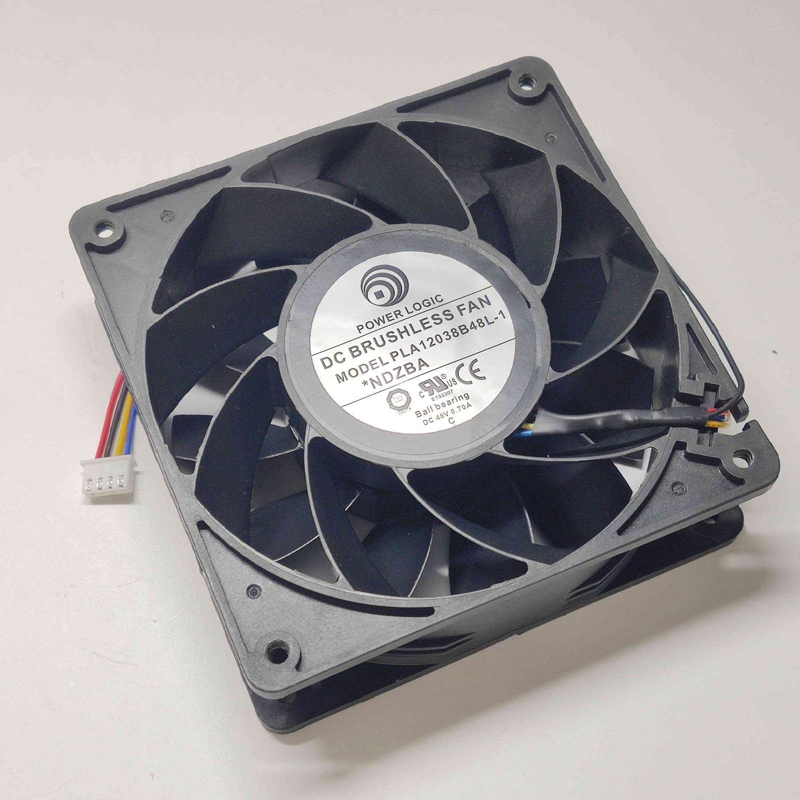 Qty:1pc 4-wire chassis inverter cooling fan PLA12038B48L-1 12038 48V 0.70A