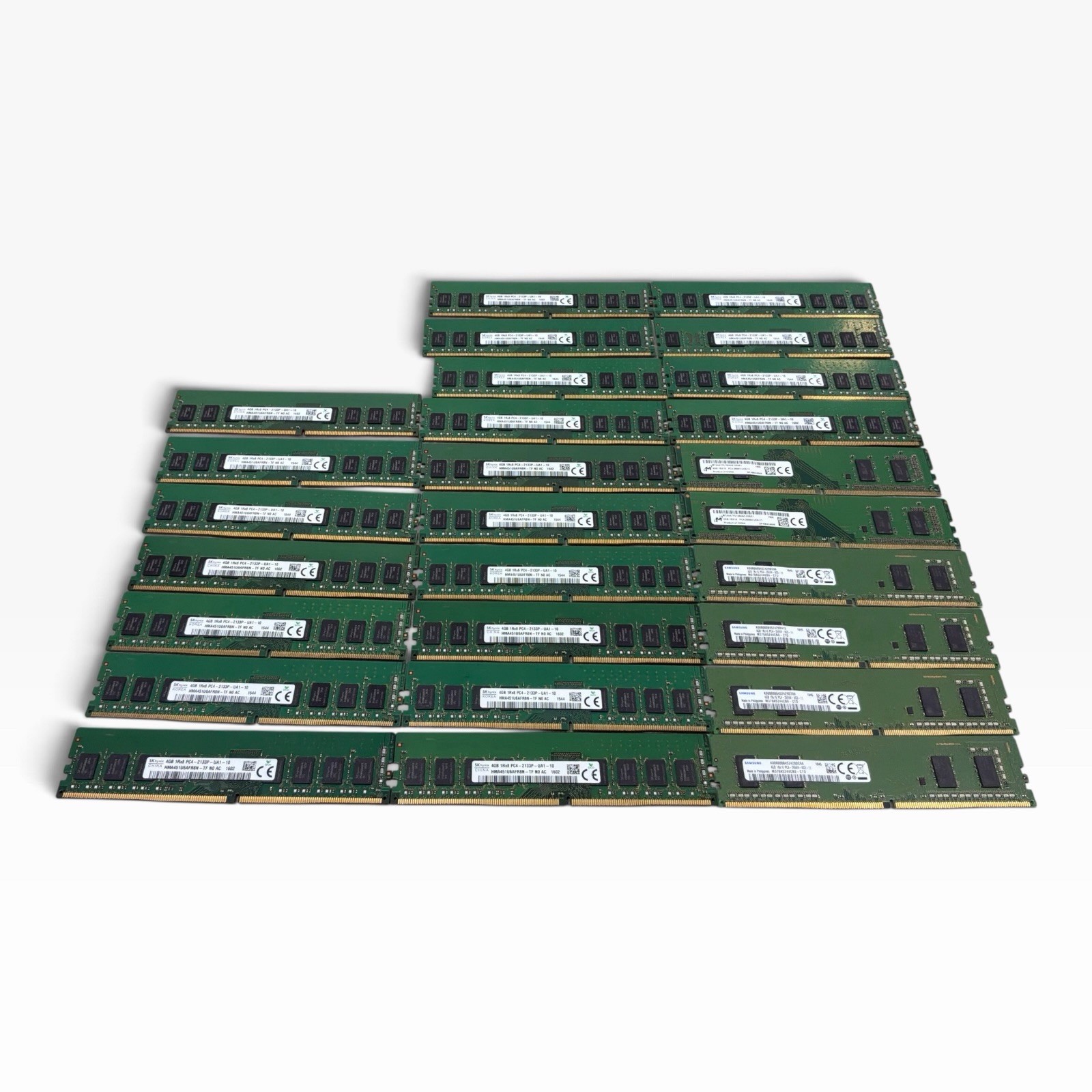 Lot of 27 4GB UDIMM Desktop RAM Samsung Micron SK Hynix Mixed Models 108GB Total