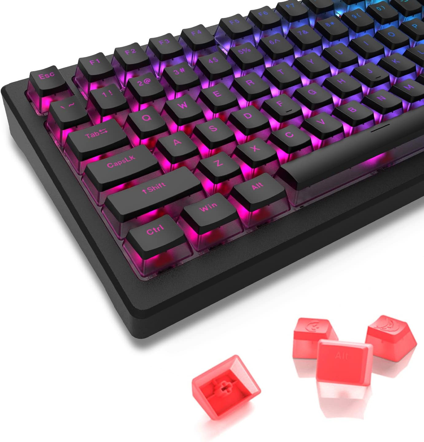 Pudding Keycaps for Mechanical Keyboard- PBT Shine through Keycaps | 164