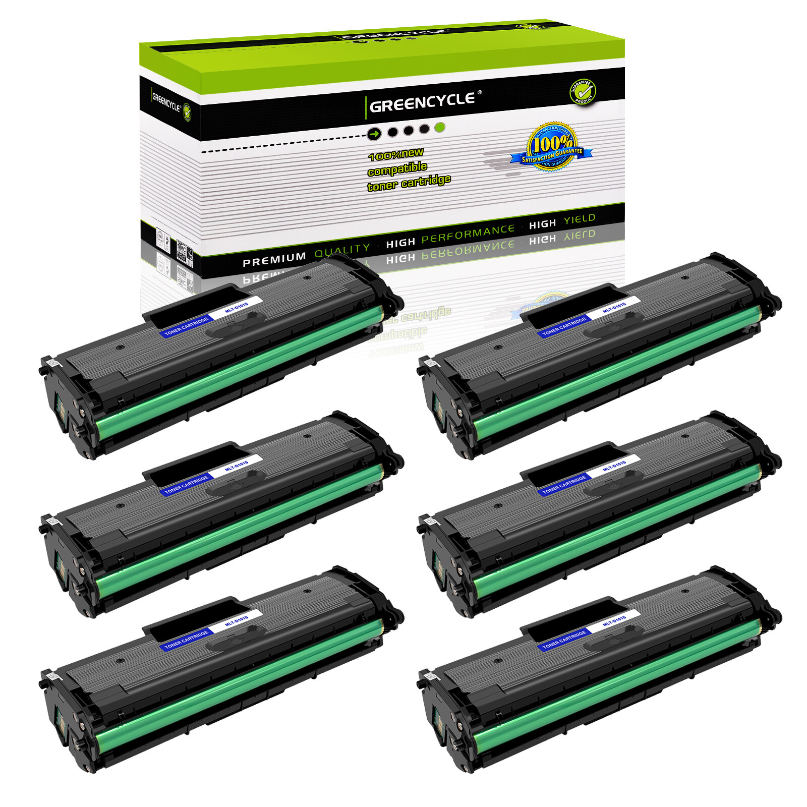 6 Pack MLT-D101S Toner Fit for Samsung MLTD101S SCX-3405 SCX-3401 3401FH ML-2168