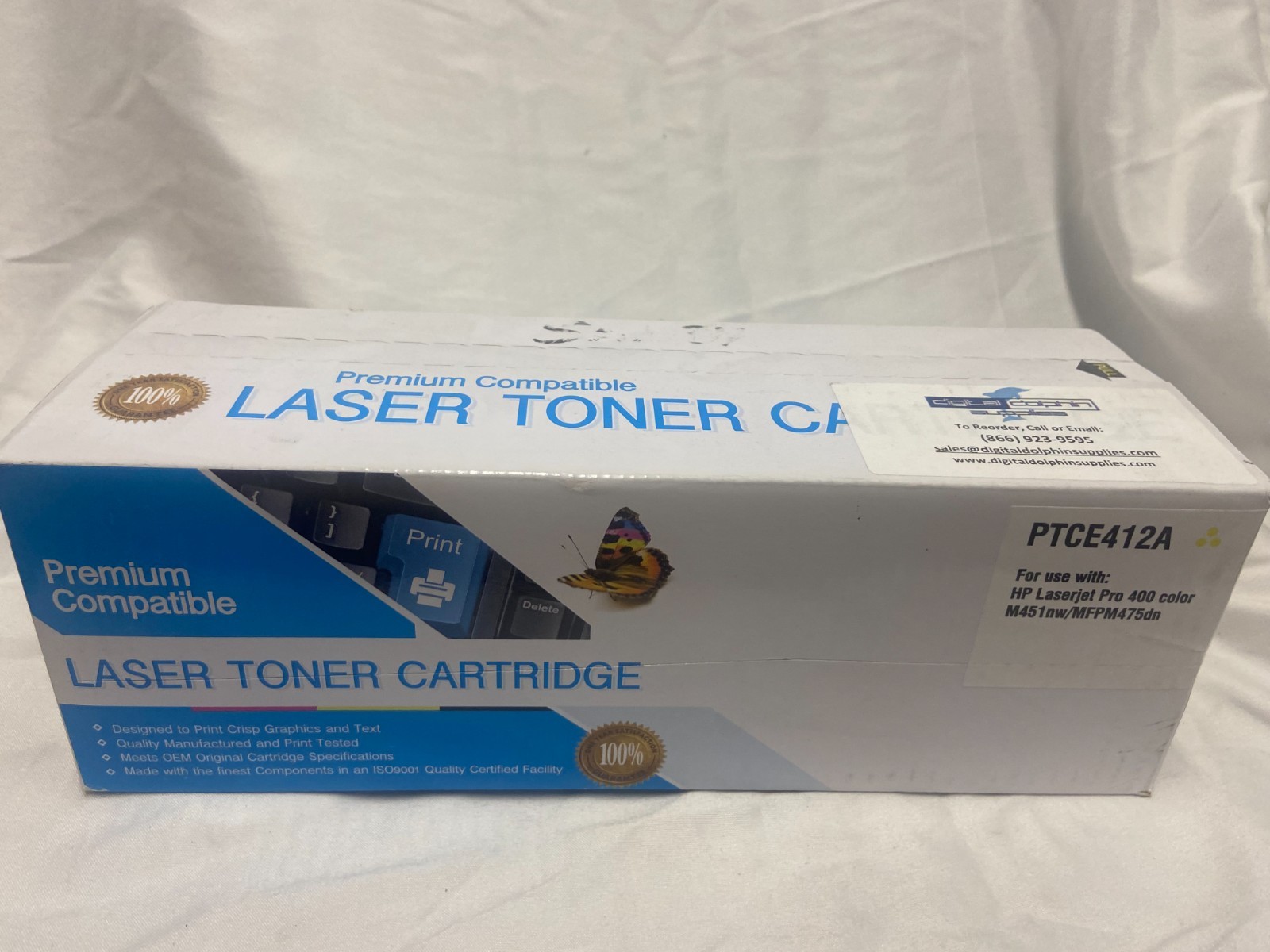 PTCE412A PREMUM TONER CARTRIDGE YELLOW SEALED IN BOX