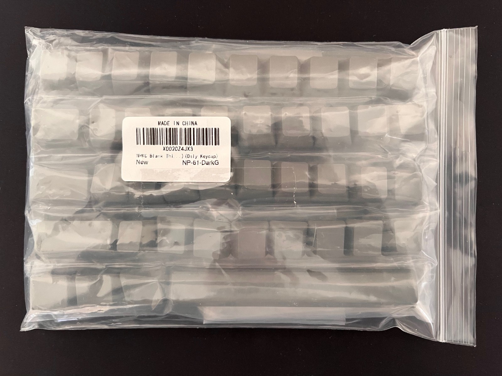 61 YMDK Blank Thick PBT OEM Keycaps - Gray (Mint Condition) - Fast Shipping