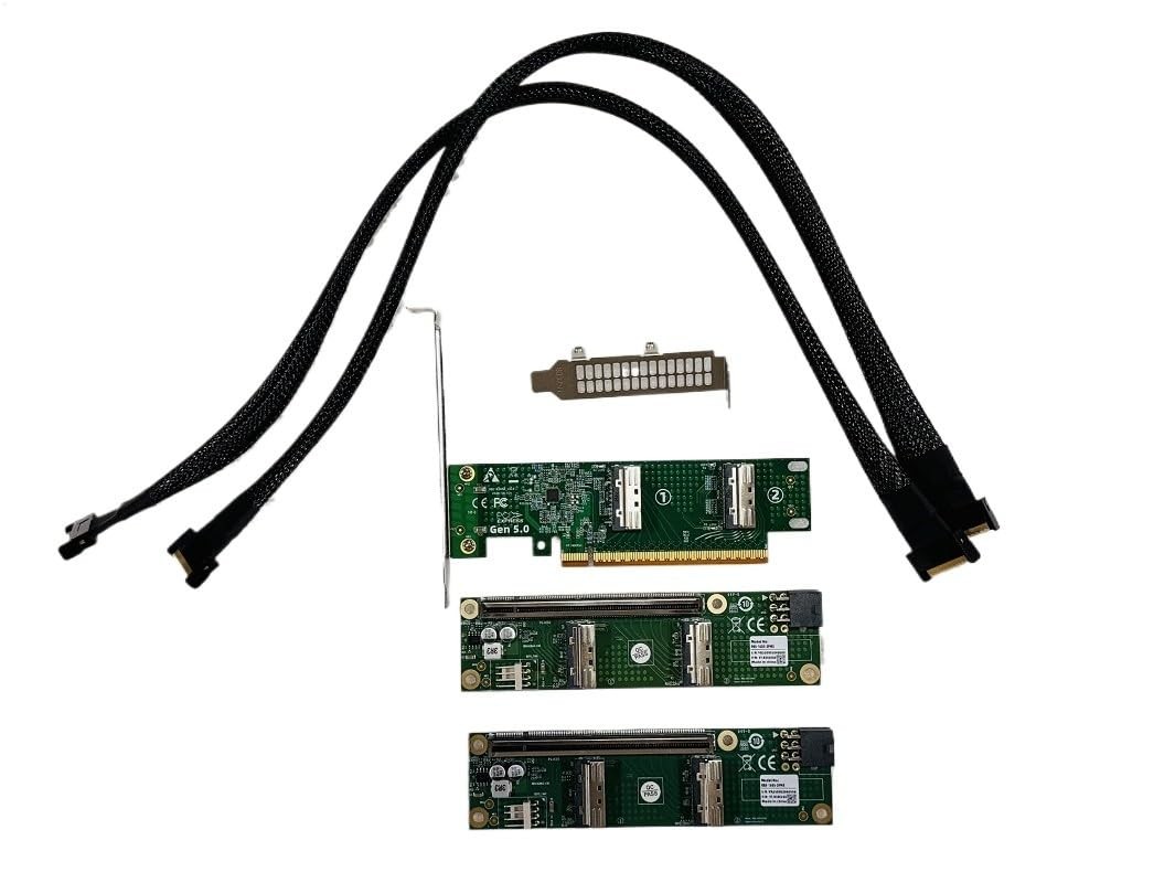 PCI-Express PCIe5.0 x16 to MCIO 8i SFF-TA-1016 X16 X8 Bifurcation...